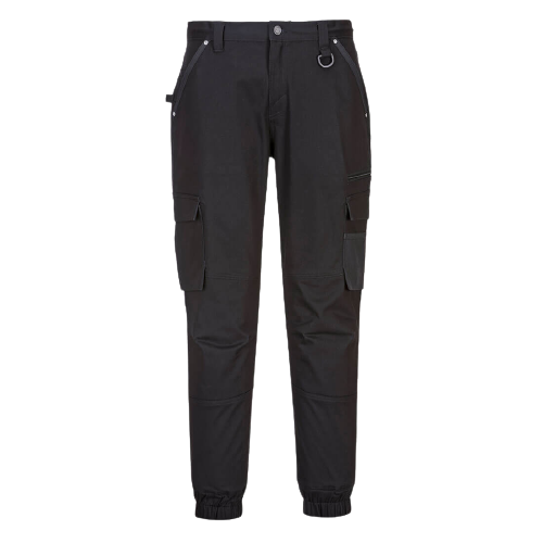 Portwest Cuffed Slim Fit Stretch Work Pants Comfortable Tapered Pant MP703