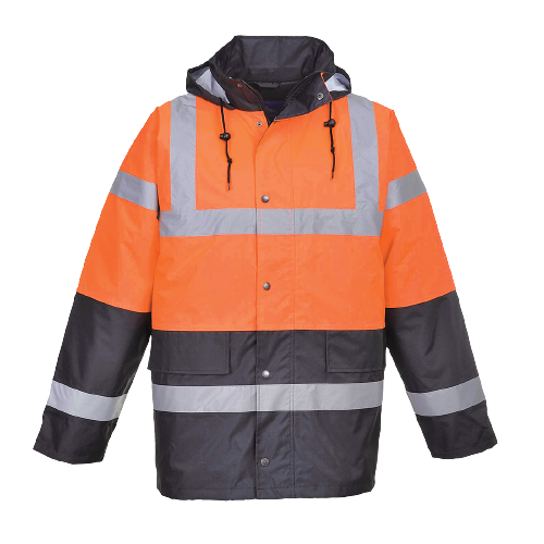 Portwest Hi-Vis Two Tone Traffic Jacket Waterproof Reflective Tape Work S467-Collins Clothing Co