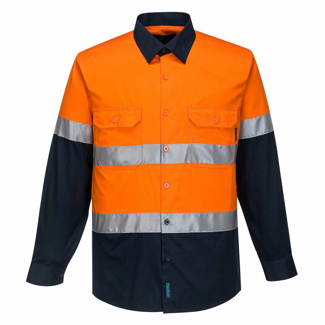 Portwest Mens Prime Mover Taped Hi-Vis Lightweight Long Sleeve Shirt Work MA801-Collins Clothing Co