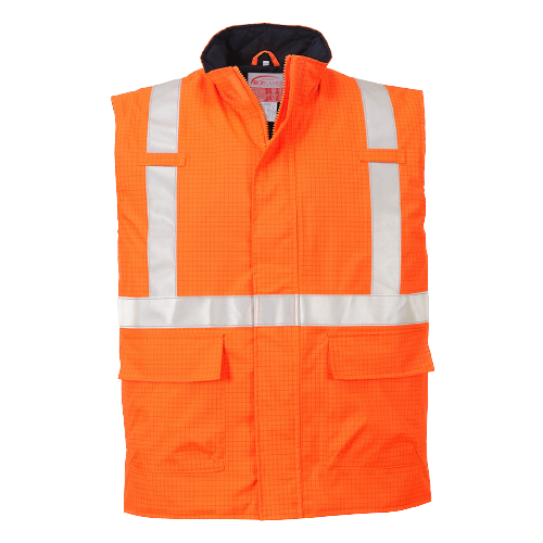 Portwest Bizflame Rain Hi-Vis Antistatic FR Bodywarmer Lightweight Safety S776-Collins Clothing Co
