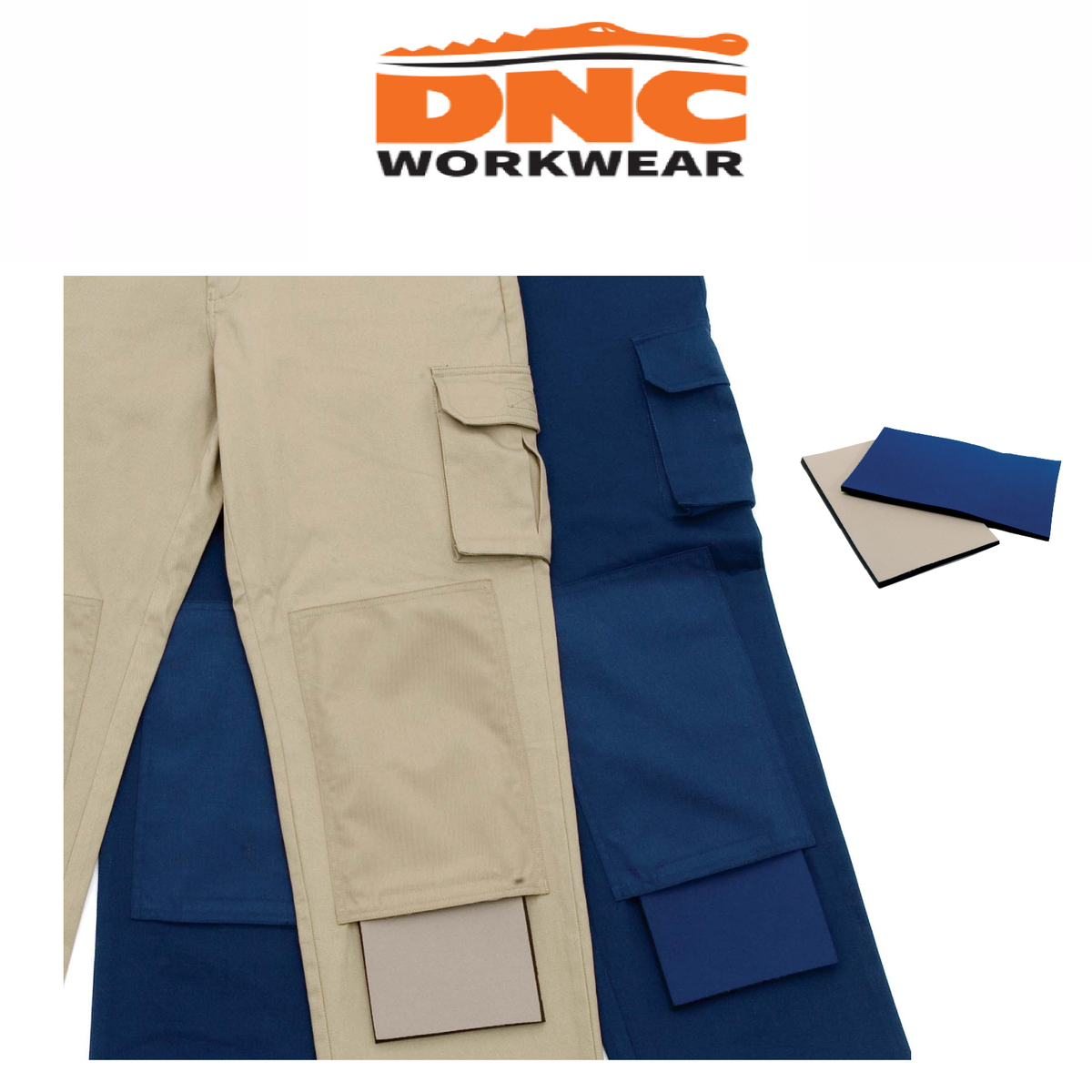 DNC Workwear Mens Cushion Knee Pads 1 Pair Per Pack Work Safety 3325