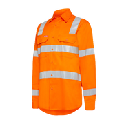 Hard Yakka Womens Foundation Biomotion HiVis Taped Reflective Work Shirt Y08420-Collins Clothing Co