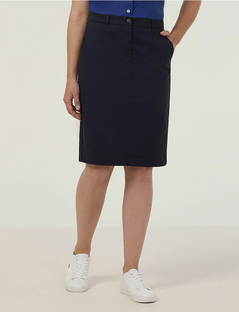 NNT Stretch Cotton Chino Skirt Formal Business Skirt Slim Fit Workwear CAT2RL-Collins Clothing Co