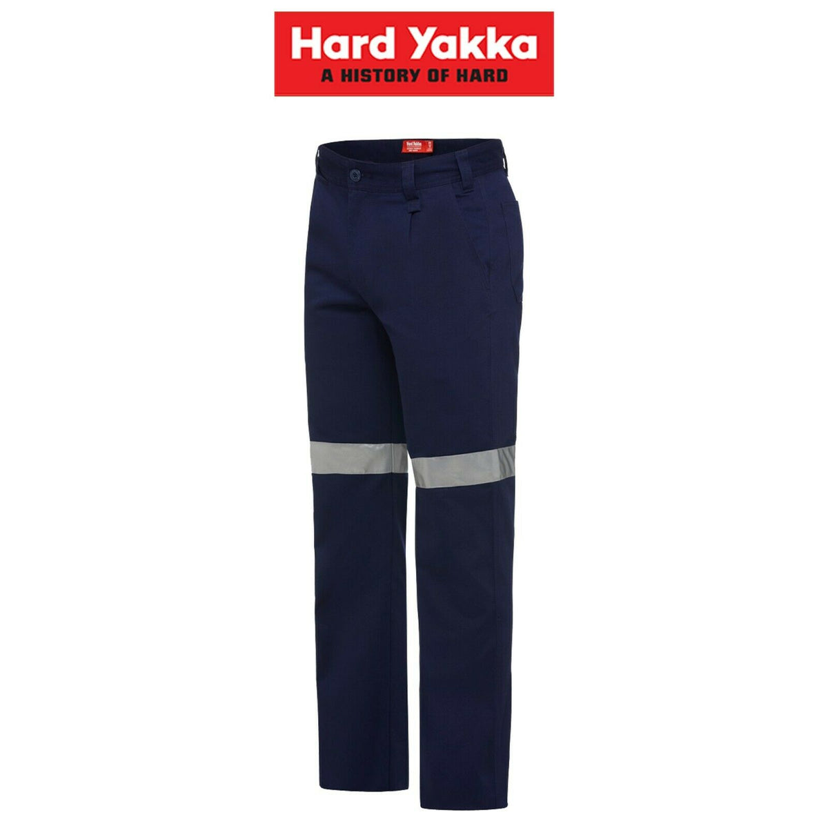 Mens Hard Yakka Core Drill Pants Taped Cotton Phone Pleated Tough Strong Y02540
