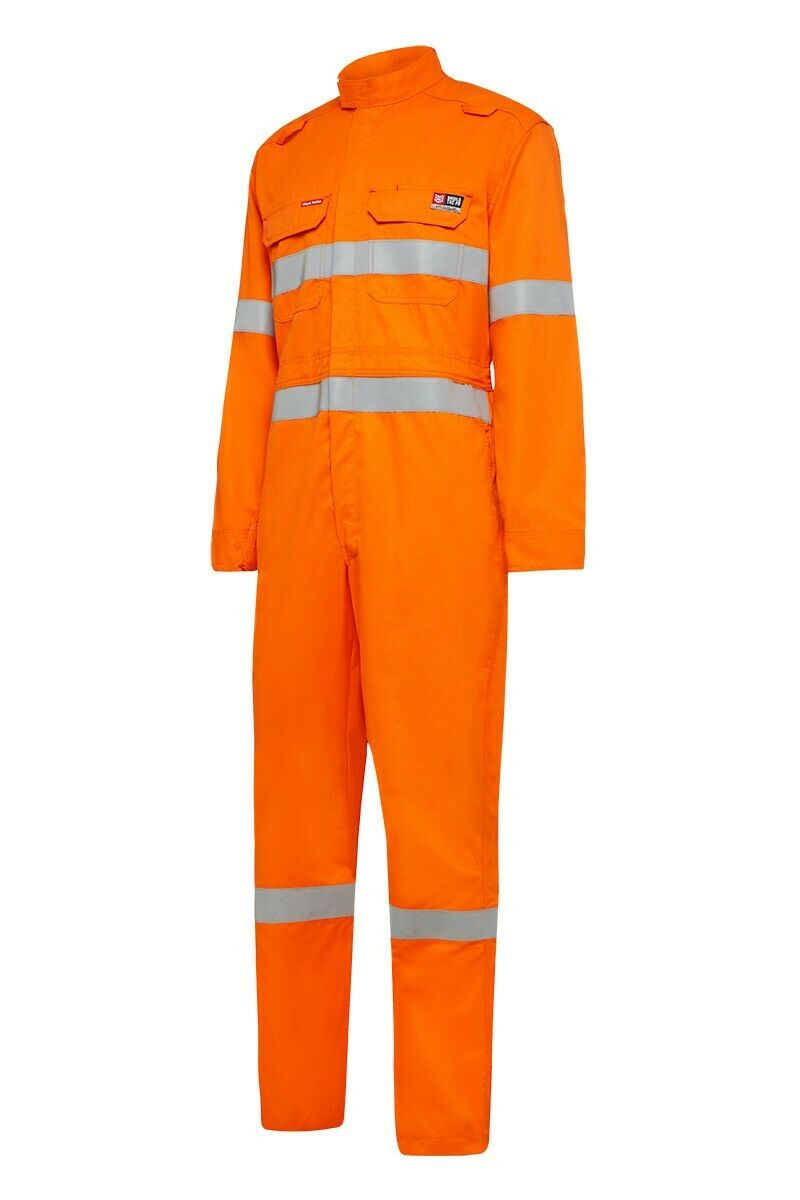 Hard Yakka Safety SheildTec Fire Resistant Coverall Overall Taped Hi-Vis Y00080