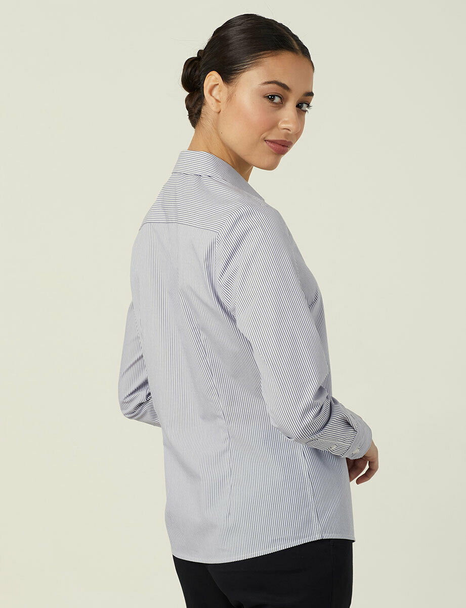 NNT Womens Avignon Stripe Long Sleeve Formal Shirt Comfy Business Shirts CATUKT-Collins Clothing Co