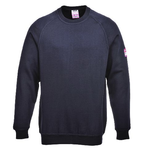Portwest Flame Resistant Anti-Static Long Sleeve Brushed Fleece Crew Jumper FR12-Collins Clothing Co