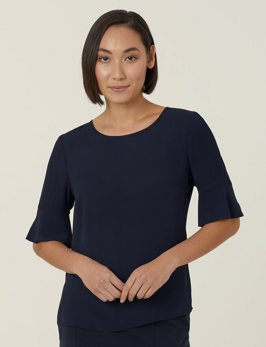 NNT Womens Georgie Fluted Sleeve Casual Classic Fit Business Work Shirt CATUK4-Collins Clothing Co