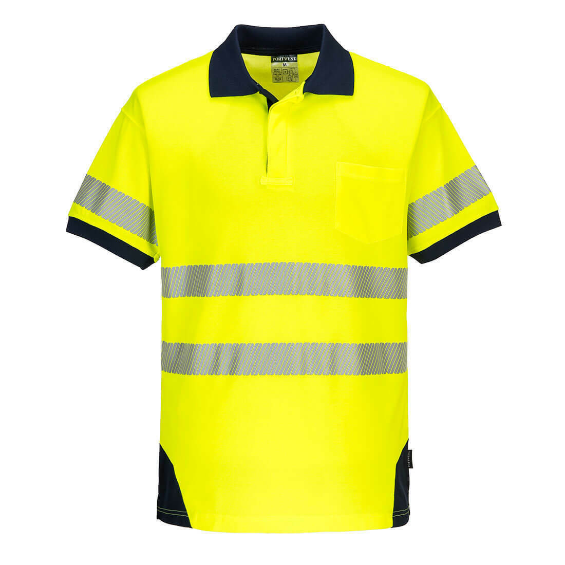 Portwest Mens PW3 Hi-Vis Polo Short Sleeve Cool Dry Comfy Taped Work Shirt T182