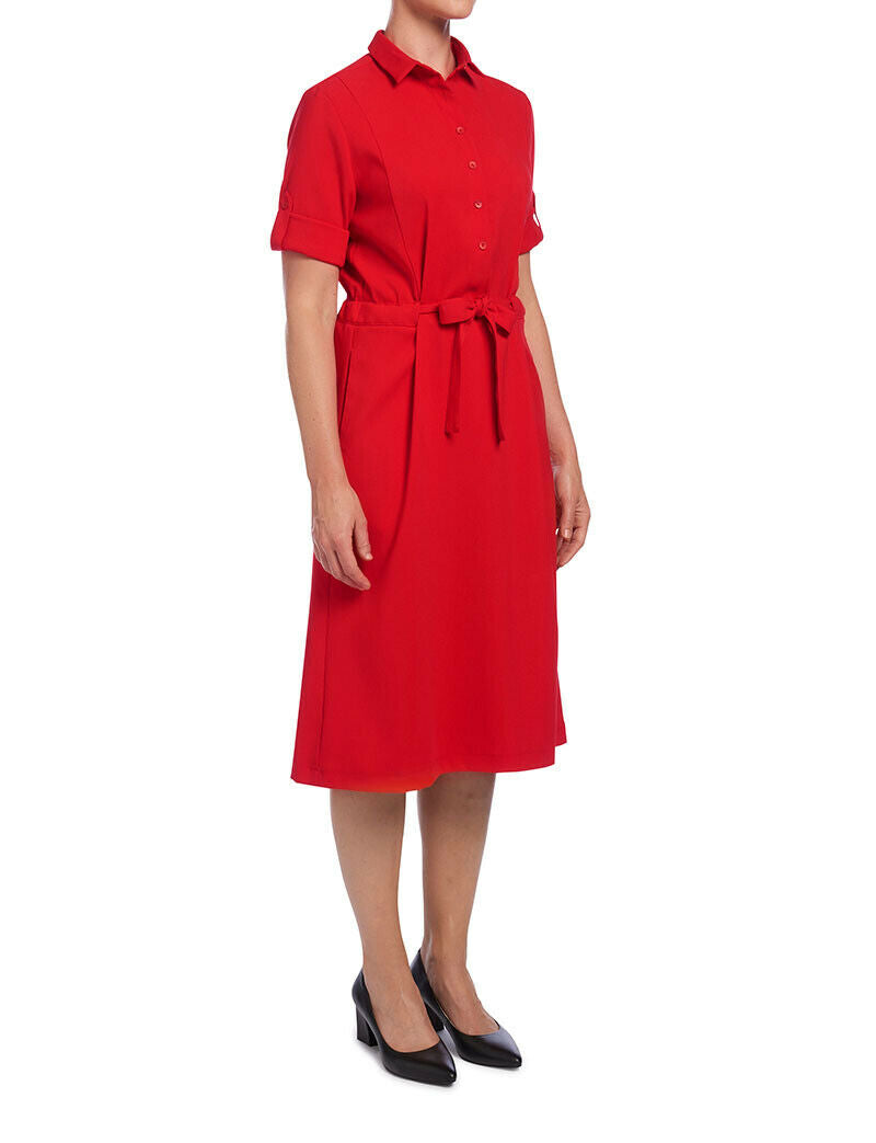 NNT Womens Shirt Classic Fit Dress Adjustable Sleeve Knee Length Comfort CAT67Y-Collins Clothing Co