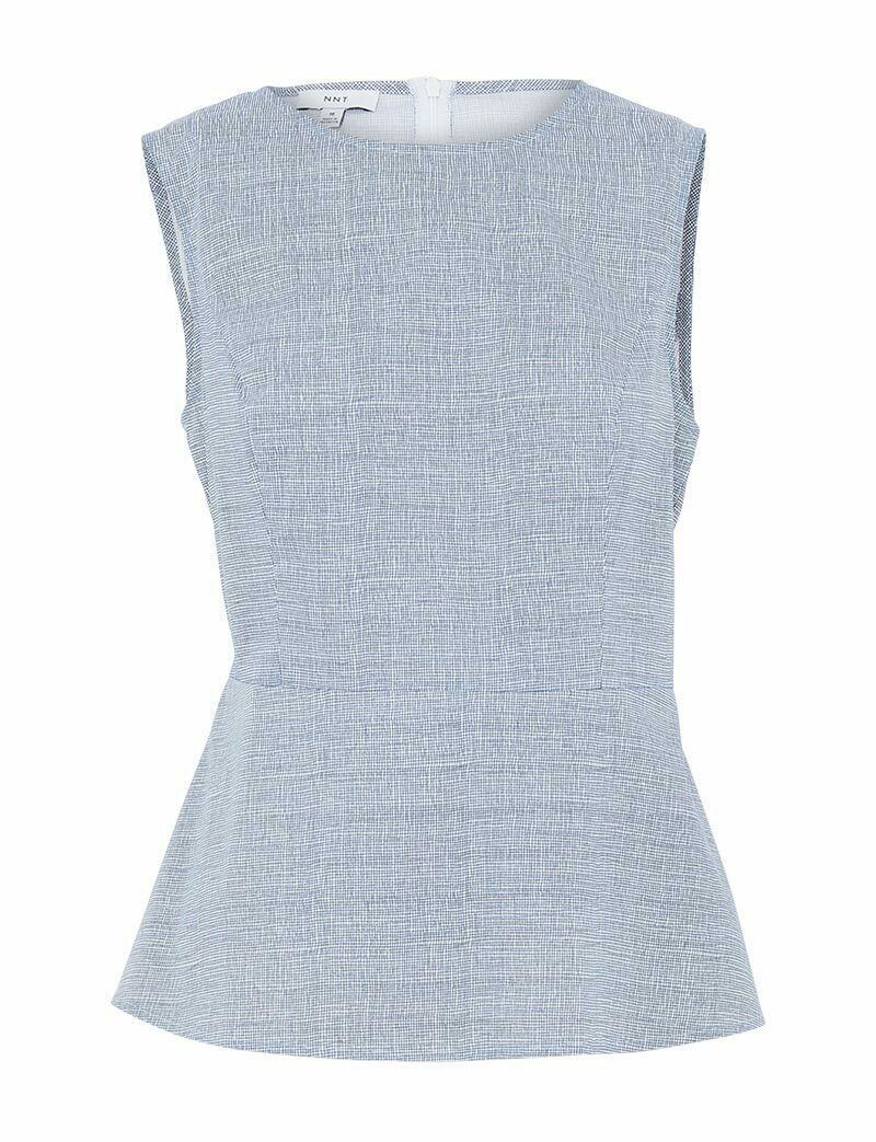 NNT Womens Avignon Abstract Sleeveless Shell Top Flattering Waist Comfort CATUK9-Collins Clothing Co