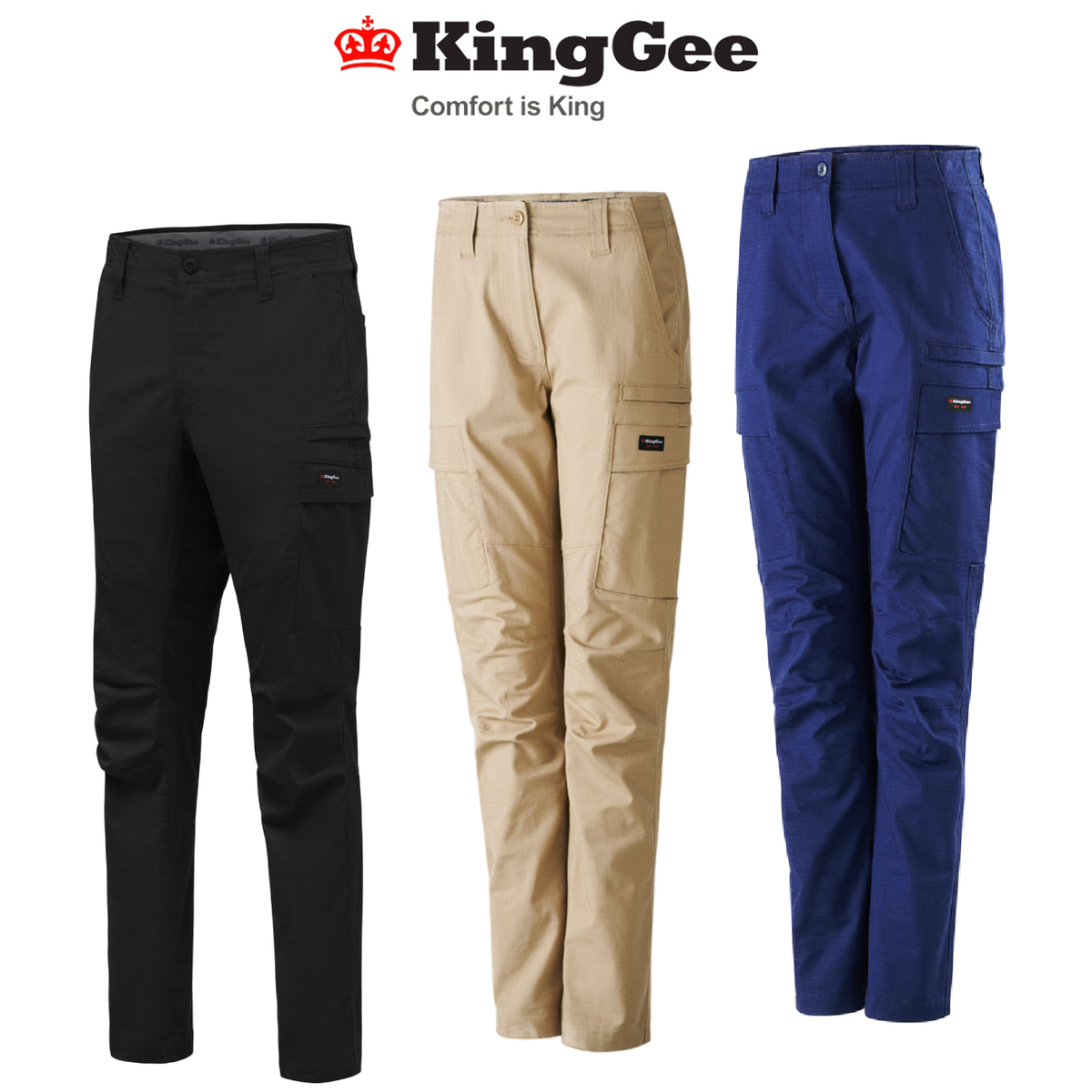 KIngGee Womens Workcool Pro Safety Stretch Cargo Pants Tough Comfy Work K43012