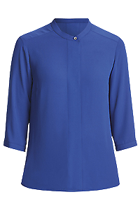 NNT Womens Anti Stain Georgette 3/4 Sleeve Blouse Mandarin Collar Classic CATU5W-Collins Clothing Co