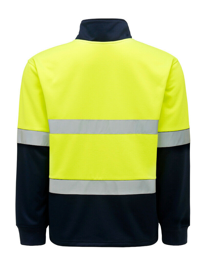Hard Yakka Utility Hi-Vis 2 Tone Brushed Fleece Crew Jumper Work Y19270-Collins Clothing Co