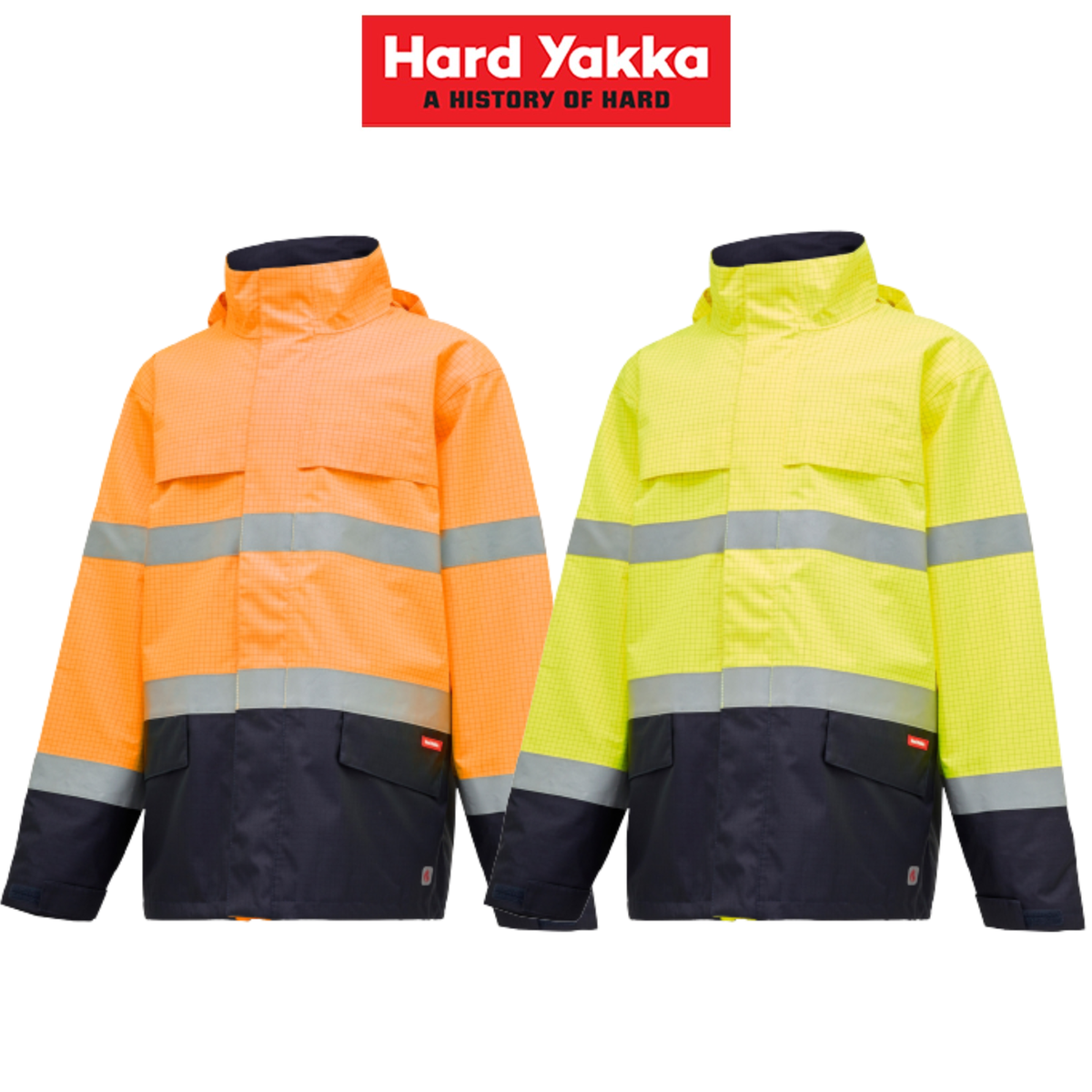 Hard Yakka Mens Antistatic Water Resistant Jacket Thermal Work Safety Y06730