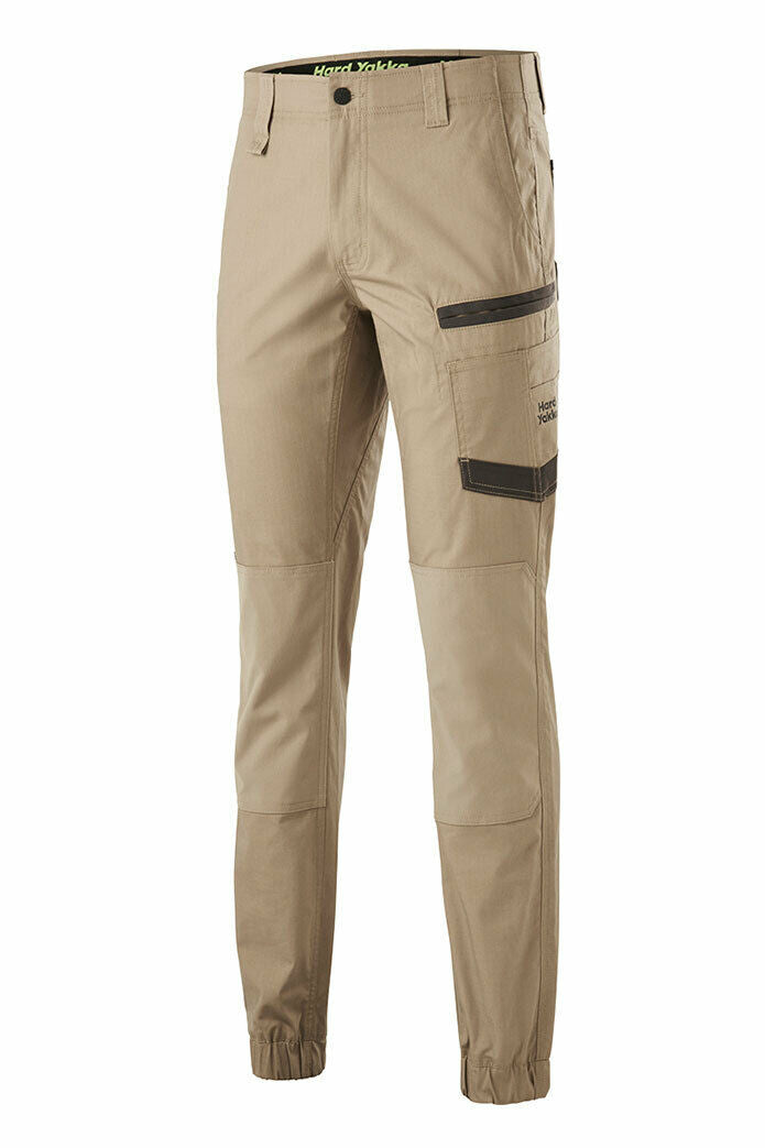 Hard Yakka Mens Raptor Cuff Pants Work Safety Tough Comfy Cargo Wear Y02717