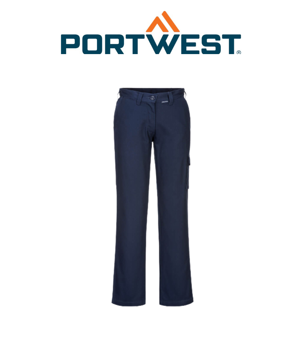 Portwest Ladies Cargo Pants Cotton Preshrunk Tapered Breathability Pants ML708