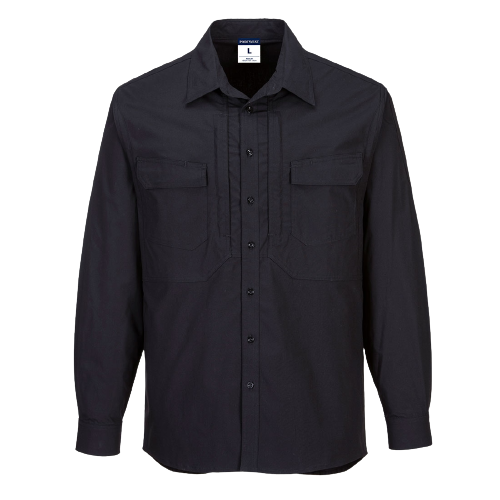 Portwest Utility Stretch Long Sleeve Shirt Breathability Casual Polo MS106-Collins Clothing Co