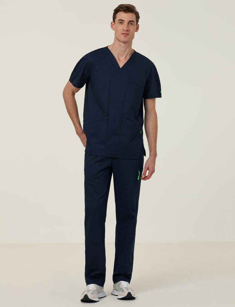NNT Uniform Mens Next Gen Anti Bacterial Carl Scrub Top V-neck Nurse Work CATRFV-Collins Clothing Co
