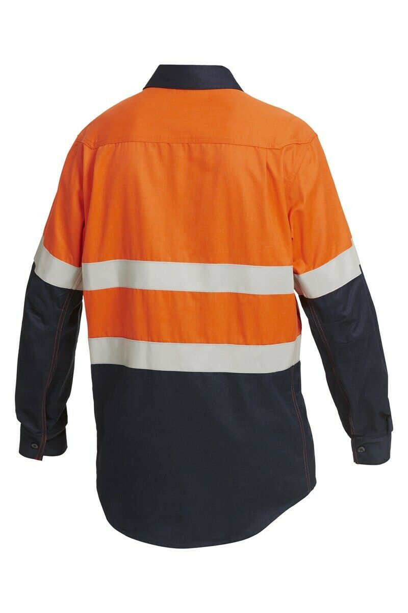 Mens Hard Yakka FR ShieldTec Hi-Vis Safety Mining Energy Gas Work Shirt Y04550-Collins Clothing Co