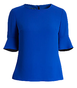 NNT Womens Discontinued Double Georgette Soft Fluted Top CAT9RE-Collins Clothing Co