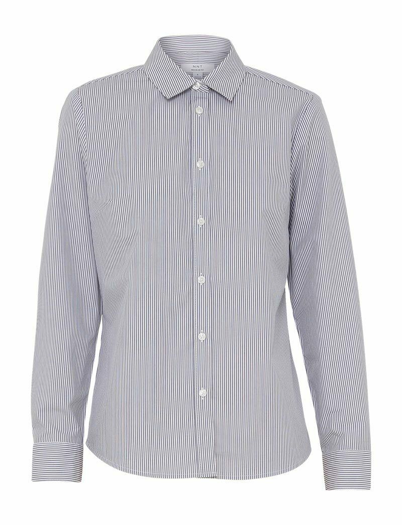 NNT Womens Avignon Stripe Long Sleeve Formal Shirt Comfy Business Shirts CATUKT-Collins Clothing Co