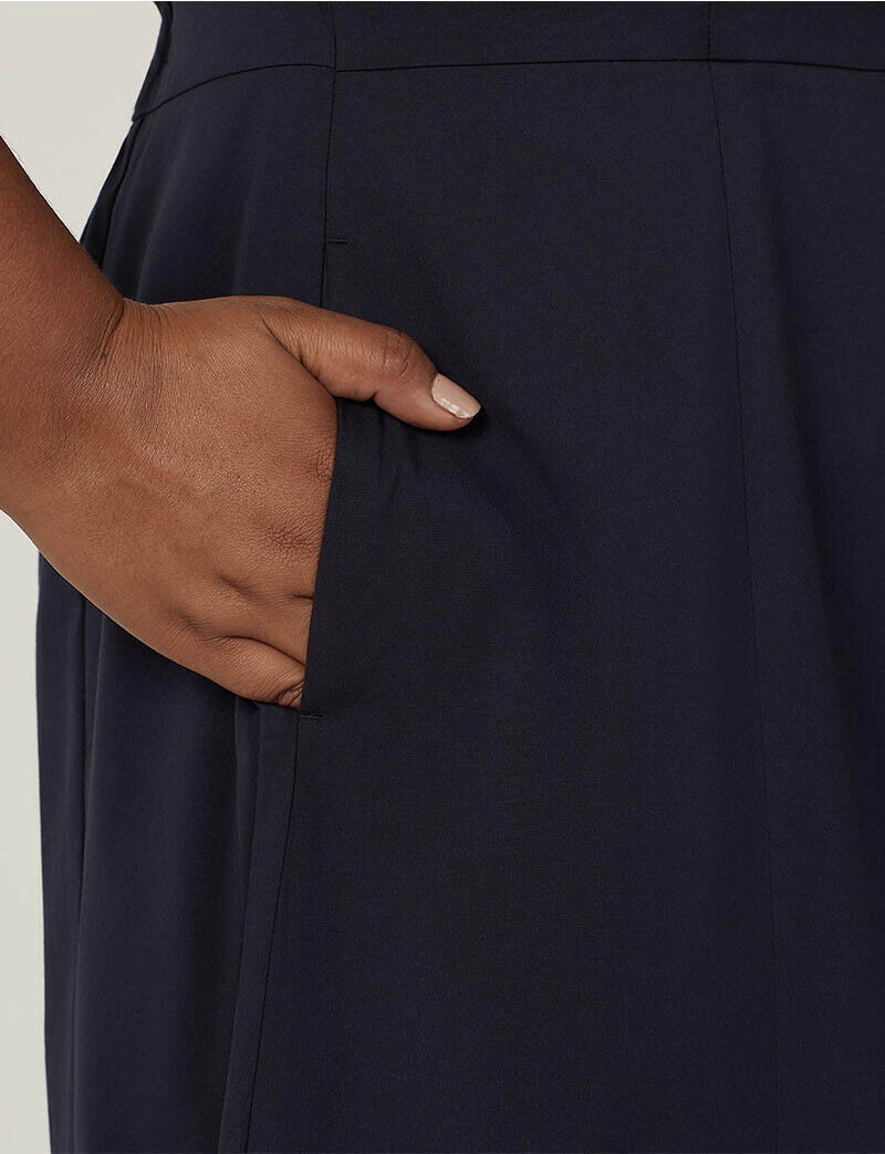 NNT Womens Avignon Shirt Dress Fit Flare Collared Elbow Length Cotton CAT69K-Collins Clothing Co