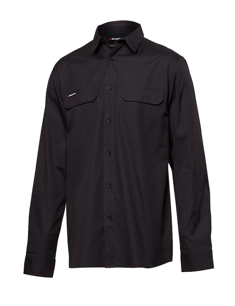 KingGee Mens Workcool Pro Shirt Long Sleeve Stretch Ripstop Durable Work K14021