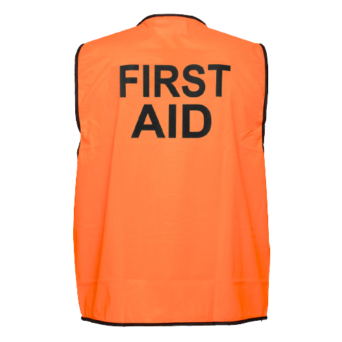 Portwest First Aid Hi-Vis Vest Class D Comfort Touch Tape Work Safety MV117-Collins Clothing Co