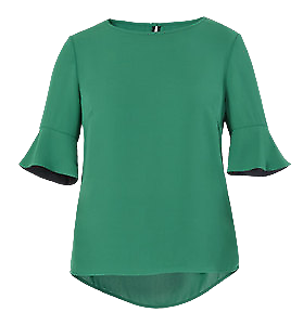 NNT Womens Discontinued Double Georgette Soft Fluted Top CAT9RE-Collins Clothing Co