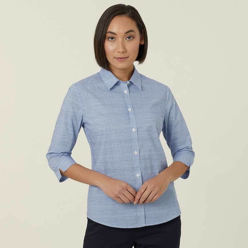 NNT Womens Avignon Formal Abstract Print 3/4 Sleeve Business Shirts CATUKX-Collins Clothing Co