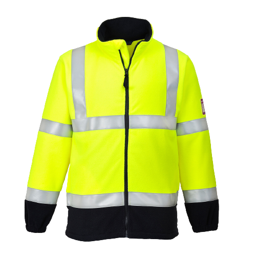 Portwest Flame Resistant Anti Static Hi-Vis Fleece Drawcord Full Zip Jacket FR31-Collins Clothing Co