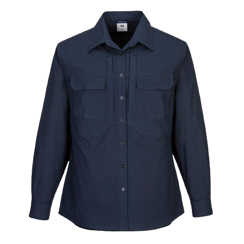 Portwest Ladies Utility Stretch Long Sleeve 2 Zipped Compartments Comfort LS501-Collins Clothing Co