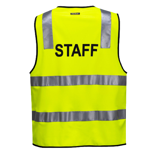 Portwest Staff Zip Vest D/N 2 Tone Hi Vis Reflective Tape Work Safety MZ107-Collins Clothing Co