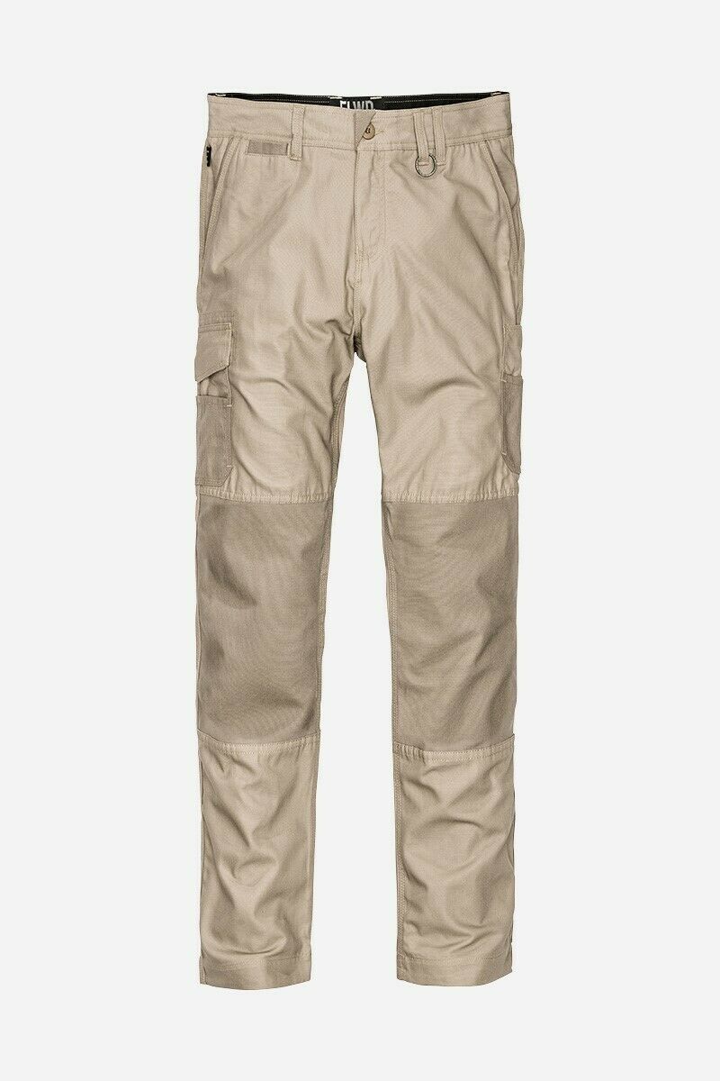 Mens Elwood Slim Pants Stretch Canvas Work Utility Safety Tradie Phone EWD105-Collins Clothing Co