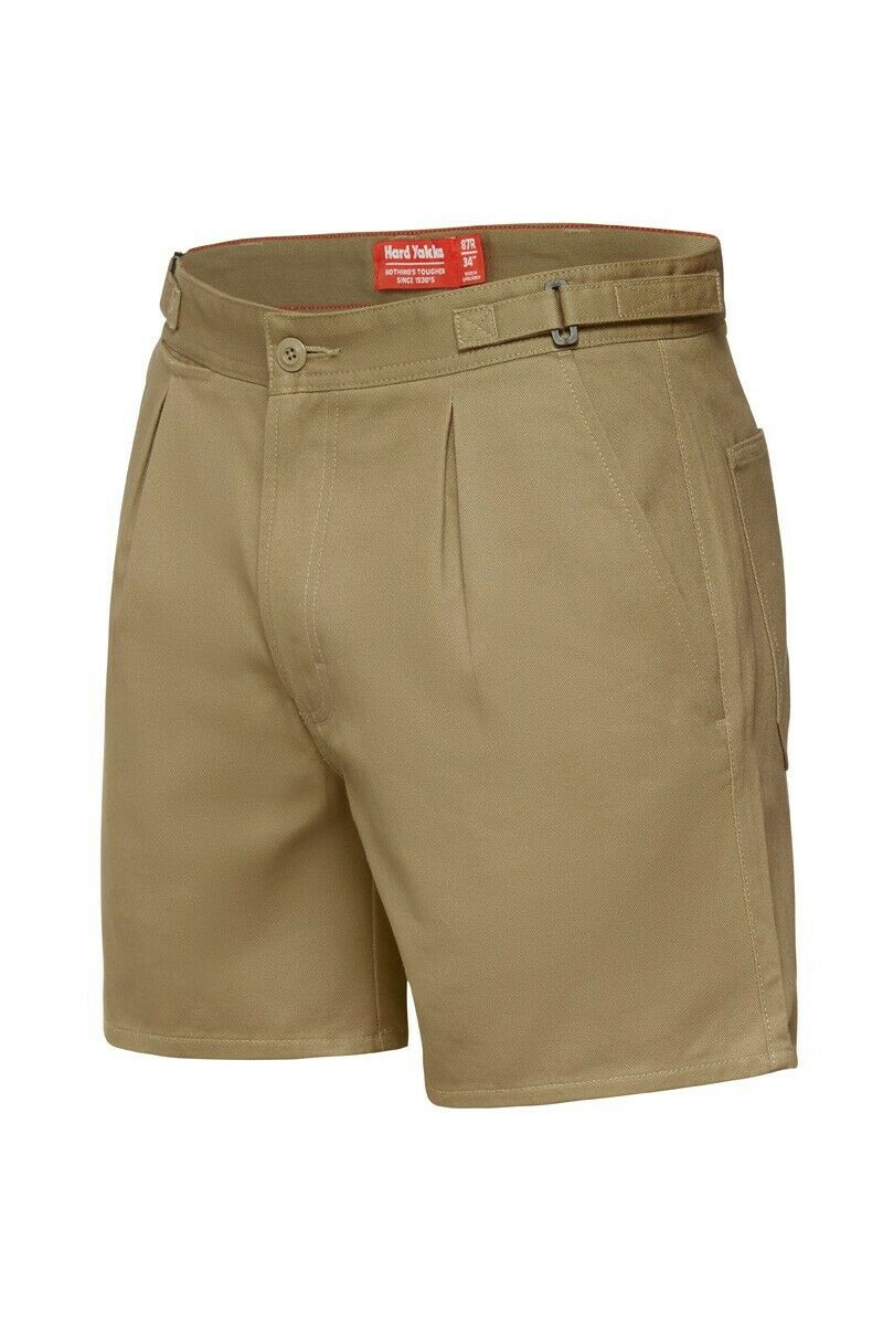 Hard Yakka Drill Short Side Tab Shorts Cotton Work Tough Trade Comfy Y05340-Collins Clothing Co