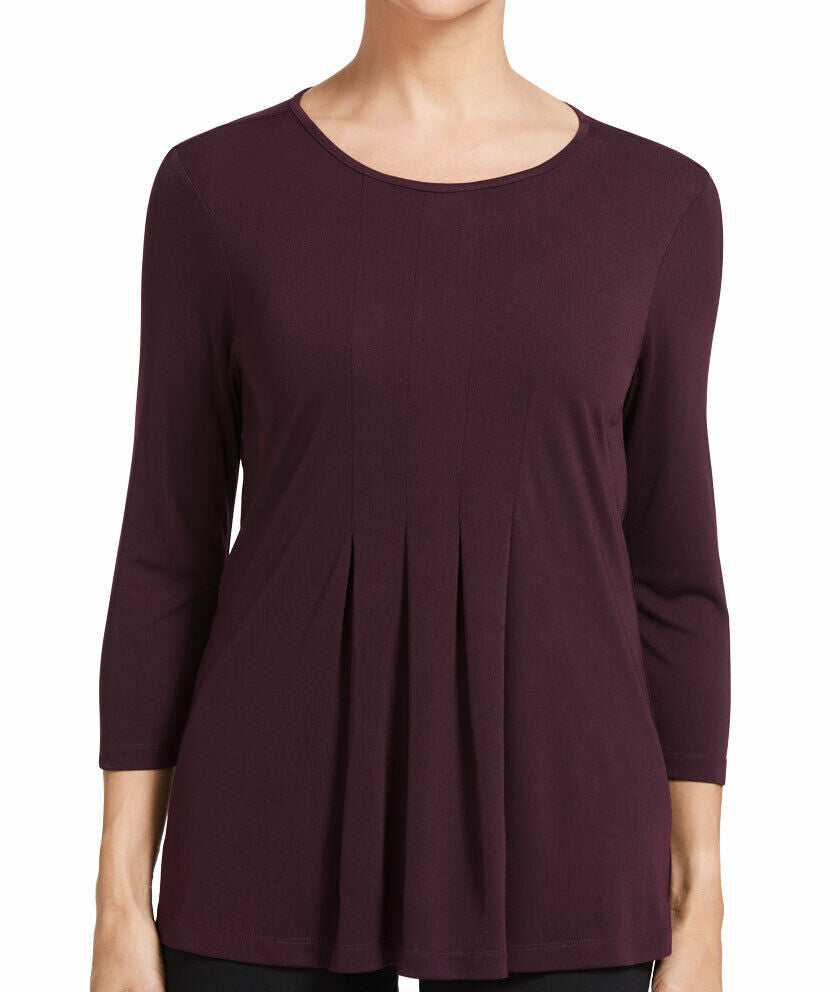 NNT Womens 3/4 Sleeve T-Top  Pleat Front Stretch Matt Jersey Comfort CATU7D-Collins Clothing Co