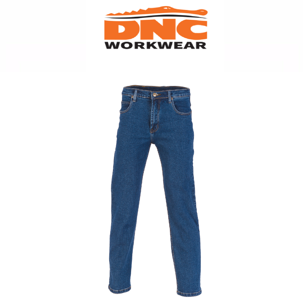 DNC Workwear Mens Cotton Denim Jeans Comfortable  Safety Pant Work 3317