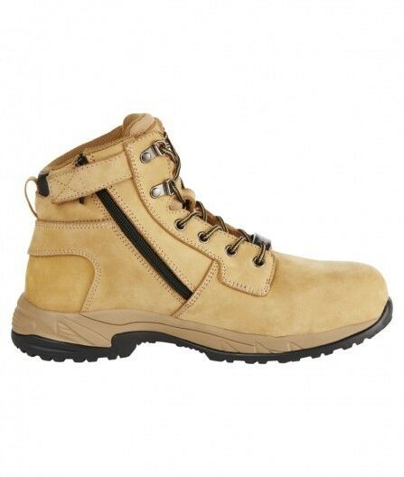 Womens KingGee Tradie Zip Up Safety Toe Nubuck Leather Gel Work Boots K27380-Collins Clothing Co