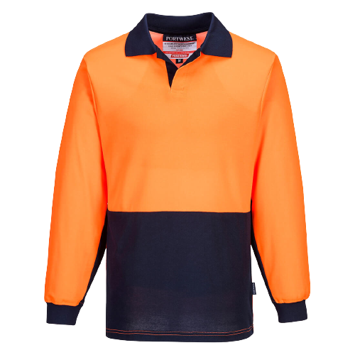 Portwest Long Sleeve Food Industry Cotton Comfort Polo Work Safety MF213-Collins Clothing Co