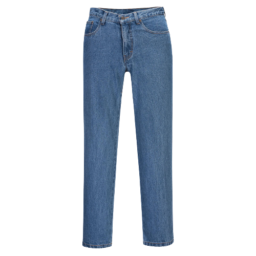 Portwest  Denim Pants Preshrunk Blue Cotton Denim Jeans Metal Button MW168-Collins Clothing Co
