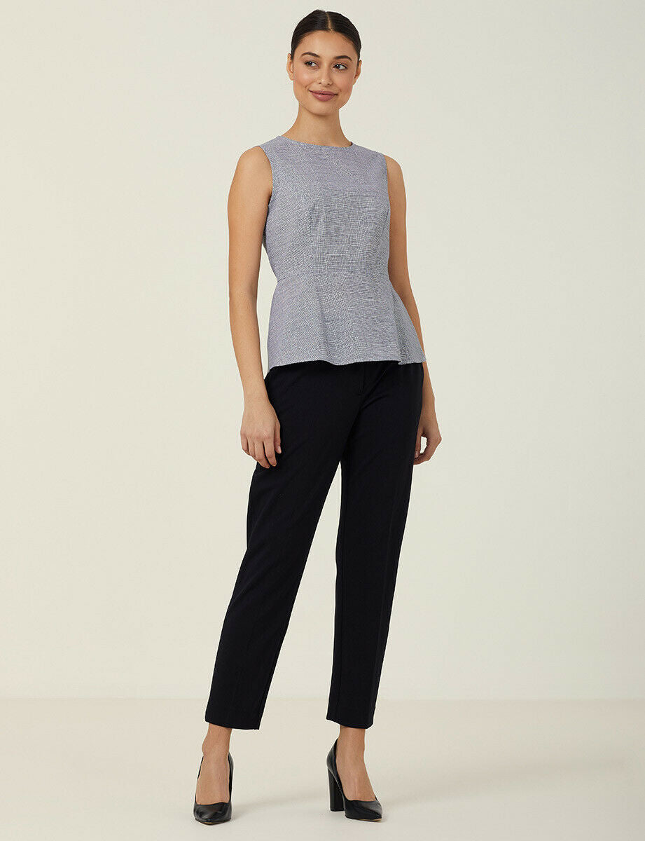 NNT Womens Avignon Abstract Sleeveless Shell Top Flattering Waist Comfort CATUK9-Collins Clothing Co