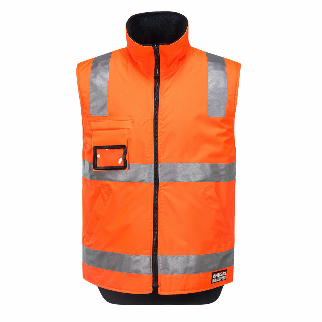 Portwest Mens Huski Traffic Vest Hi-Vis Work Reversible Taped Safety K8132