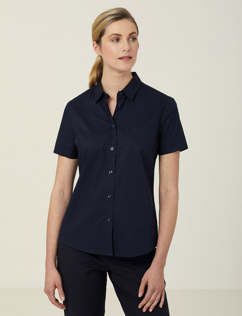 NNT Women Avignon Short Sleeve Slim Shirt Casual Comfortable Business CATUK8-Collins Clothing Co