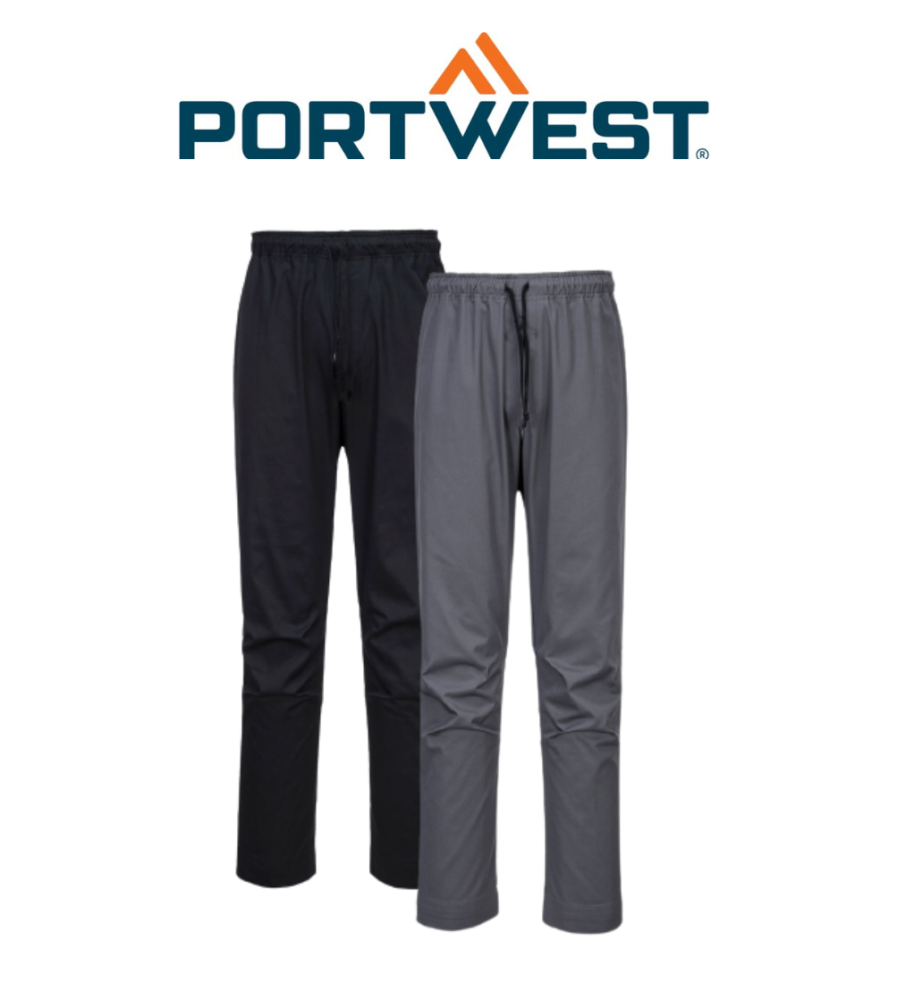 Portwest MeshAir Pro Pants Drawstring Waistband Lightweight Chef Pant C073
