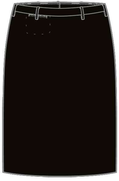 NNT Womens Business Stretch Twill Mid Length Pencil Skirt Formal Contour CAT29W-Collins Clothing Co