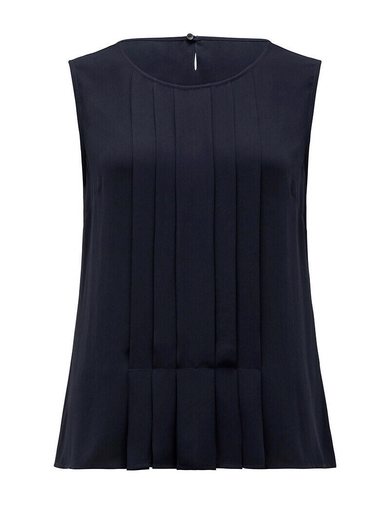 NNT Womens Sleeveless Blouse Soft Georgette Classic Fit Round Neck CATU5Q-Collins Clothing Co