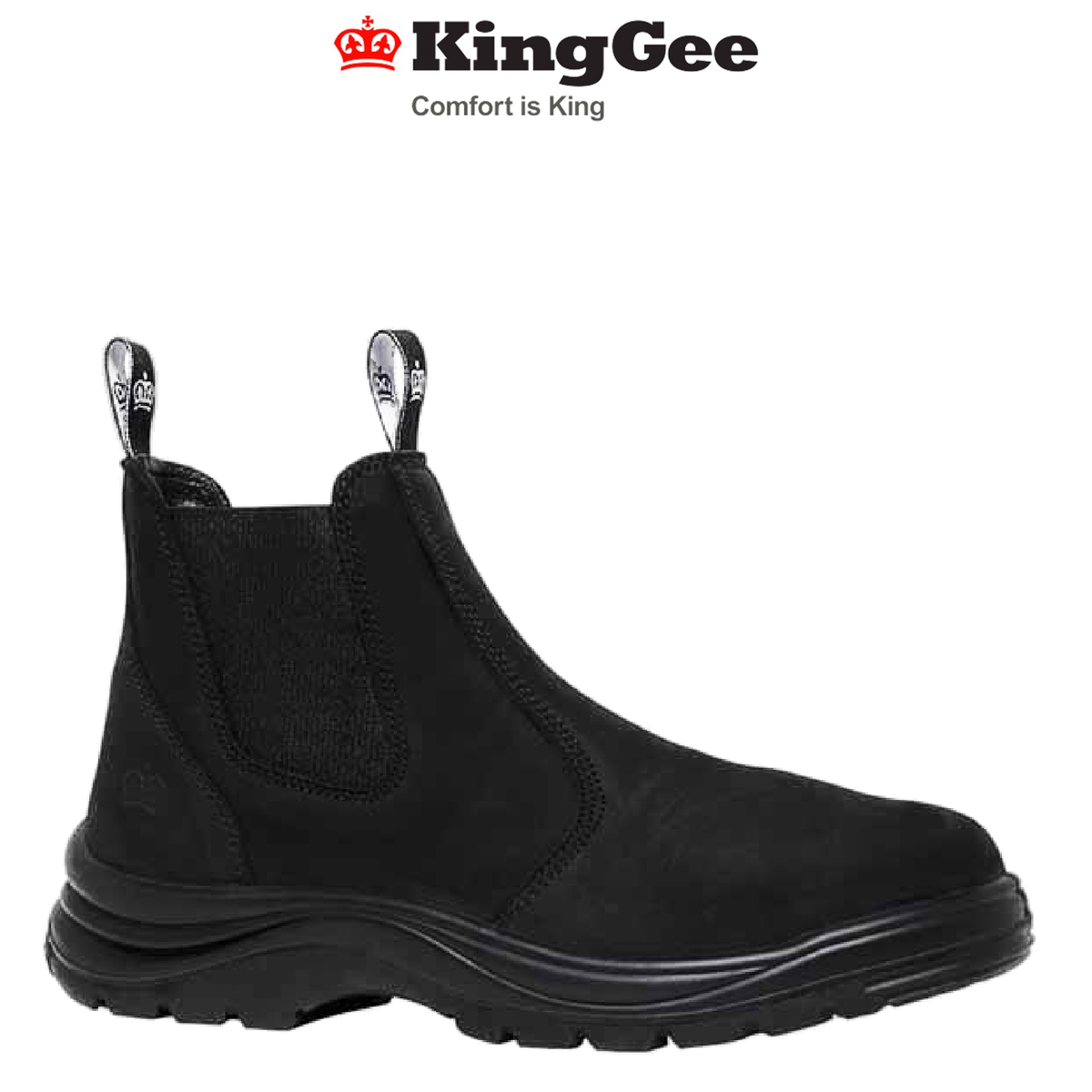 KingGee Mens Station NS Water Resistant Work Boots Leather Memory Foam K22600