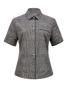 NNT Womens Pixel Print S/S Action Back Shirt Collared Button Shirt CAT9S2-Collins Clothing Co