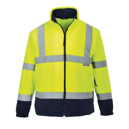 Portwest Polar Fleece Jacket Collar Zip Opening Reflective Work Safety F301